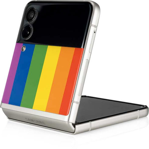 Vertical Rainbow Flag Galaxy Z Flip3 5G Skin